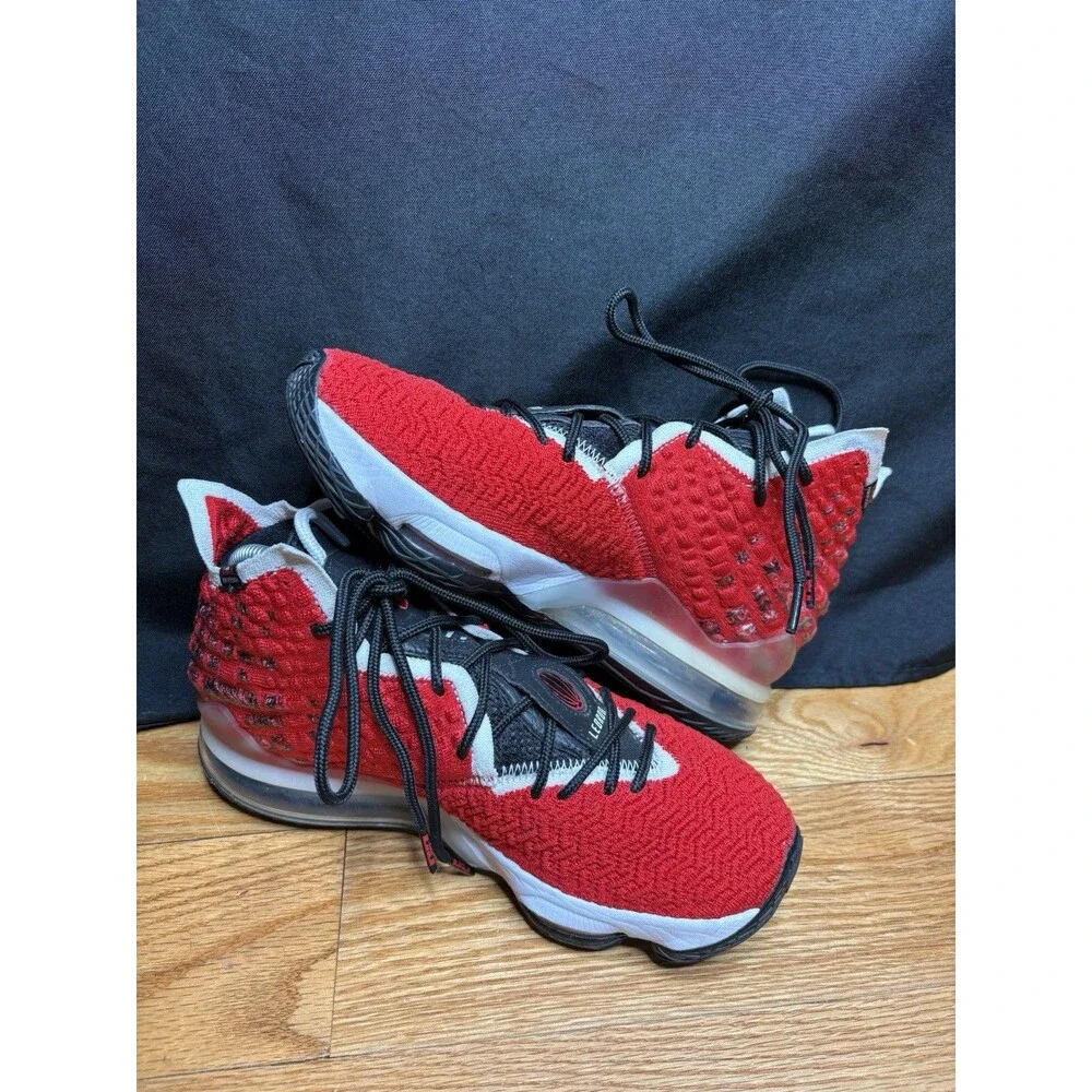 Nike LeBron 17 Air Max Uptempo 2020 Men's University Red/White/Black Size 7